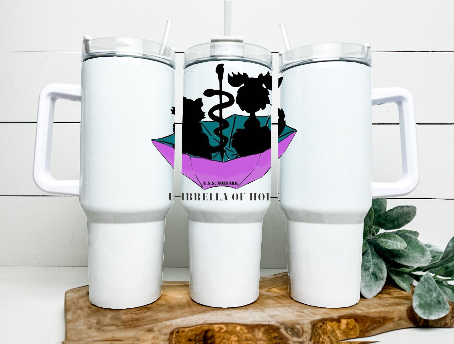 Umbrella of Hope 40 oz Tumbler Water Bottle