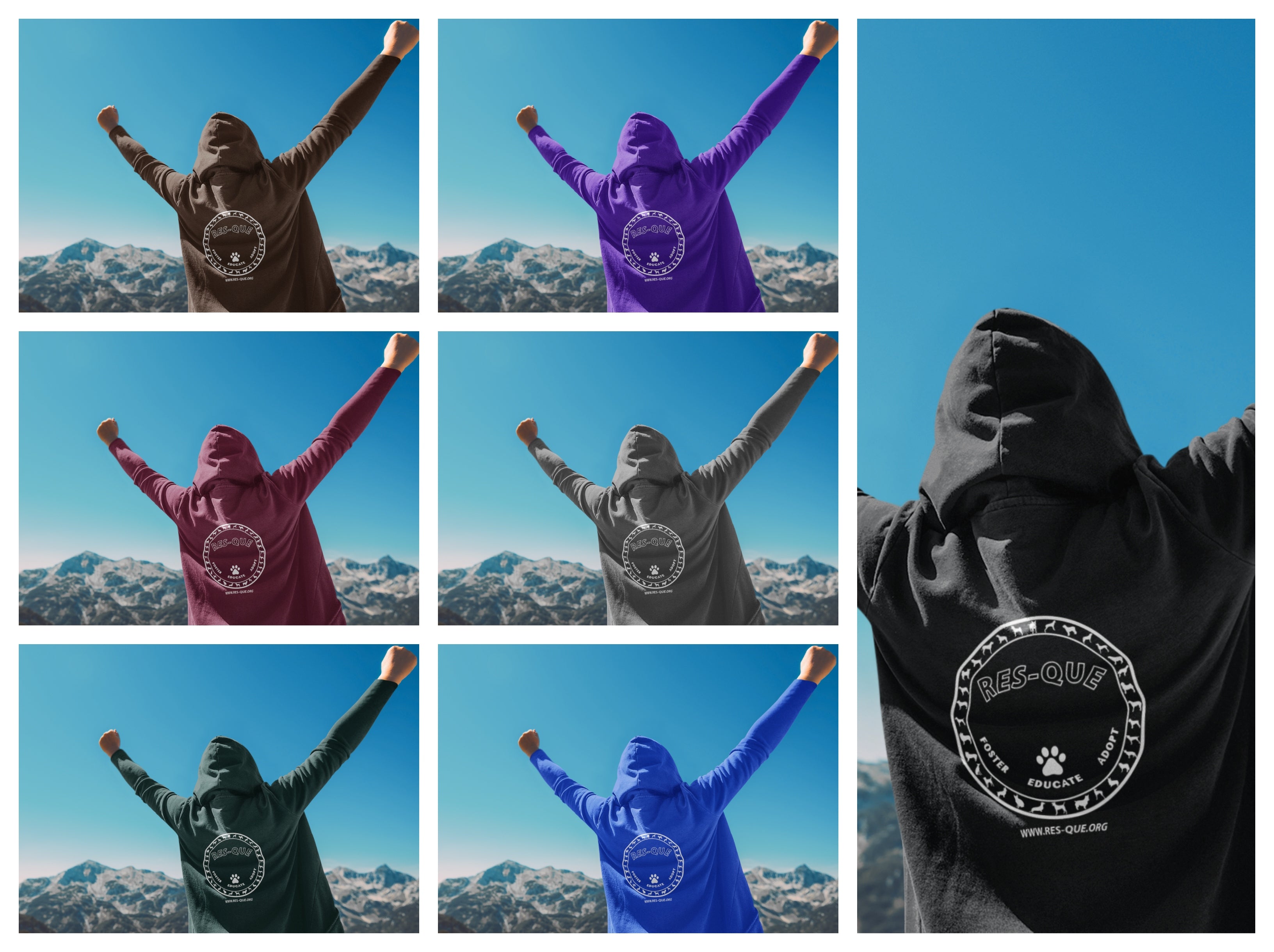 Res-Que Zip Up Hoodie (Available in several colors)