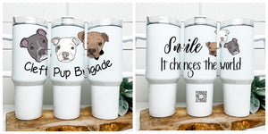 Cleft Pup Brigade 40 oz Tumbler Water Bottle