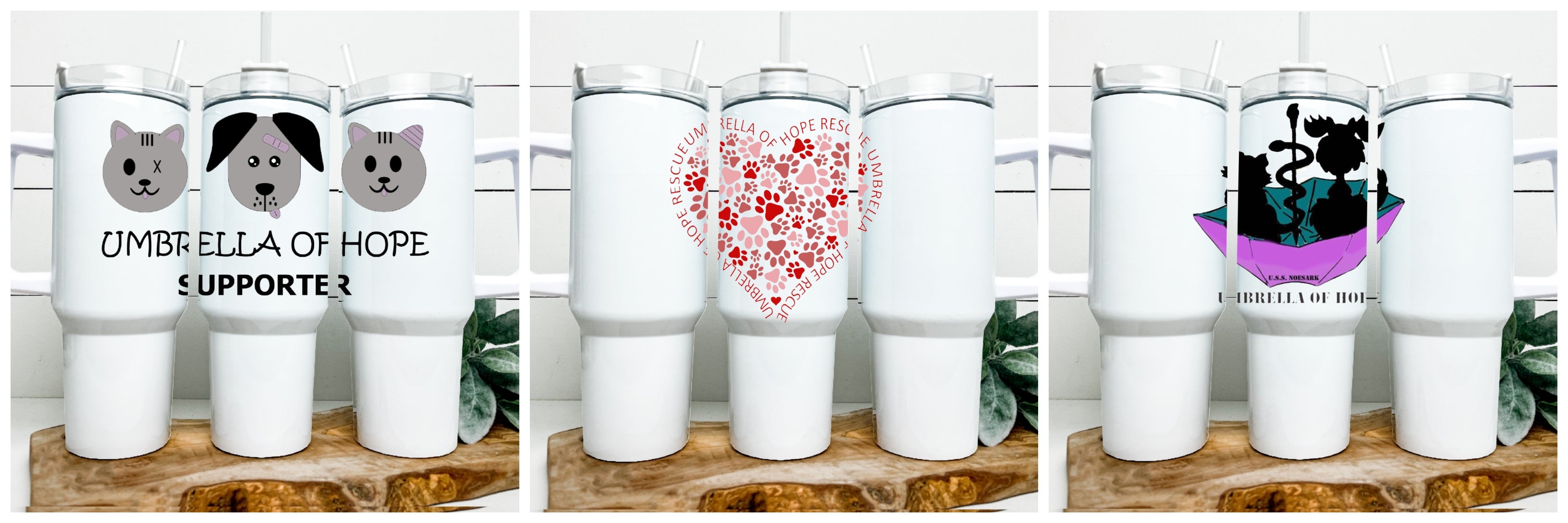 Umbrella of Hope 40 oz Tumbler Water Bottle