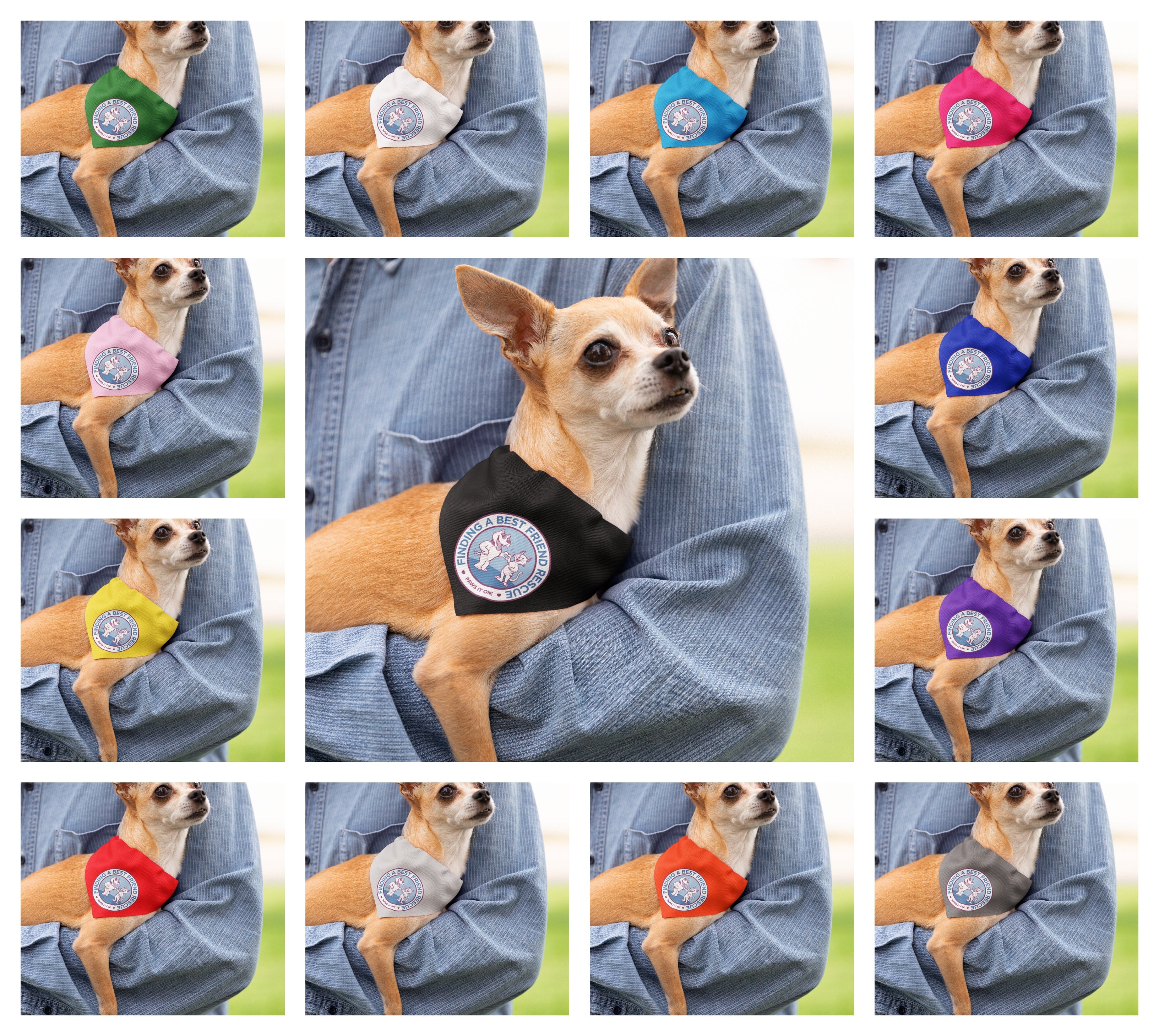 Finding A Best Friend Doggie Bandana - Ruff Life Rescue Wear