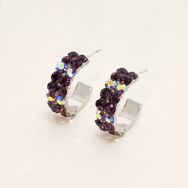 Swarovski Elements Hoop Earrings (Several Colors)