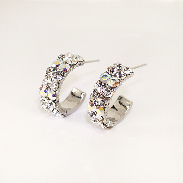 Swarovski Elements Hoop Earrings (Several Colors)