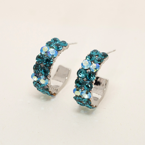 Swarovski Elements Hoop Earrings (Several Colors)
