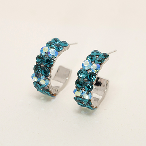 Swarovski Elements Hoop Earrings (Several Colors)