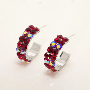 Swarovski Elements Hoop Earrings (Several Colors)