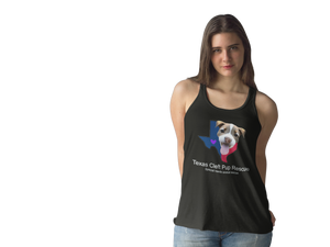 Texas Cleft Pup Flowy Racerback Tank (Available in several colors)