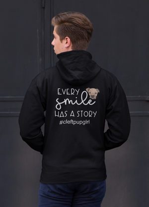 Cleft Pup Brigade Smile Story Zip Up Hoodie (available in several colors)