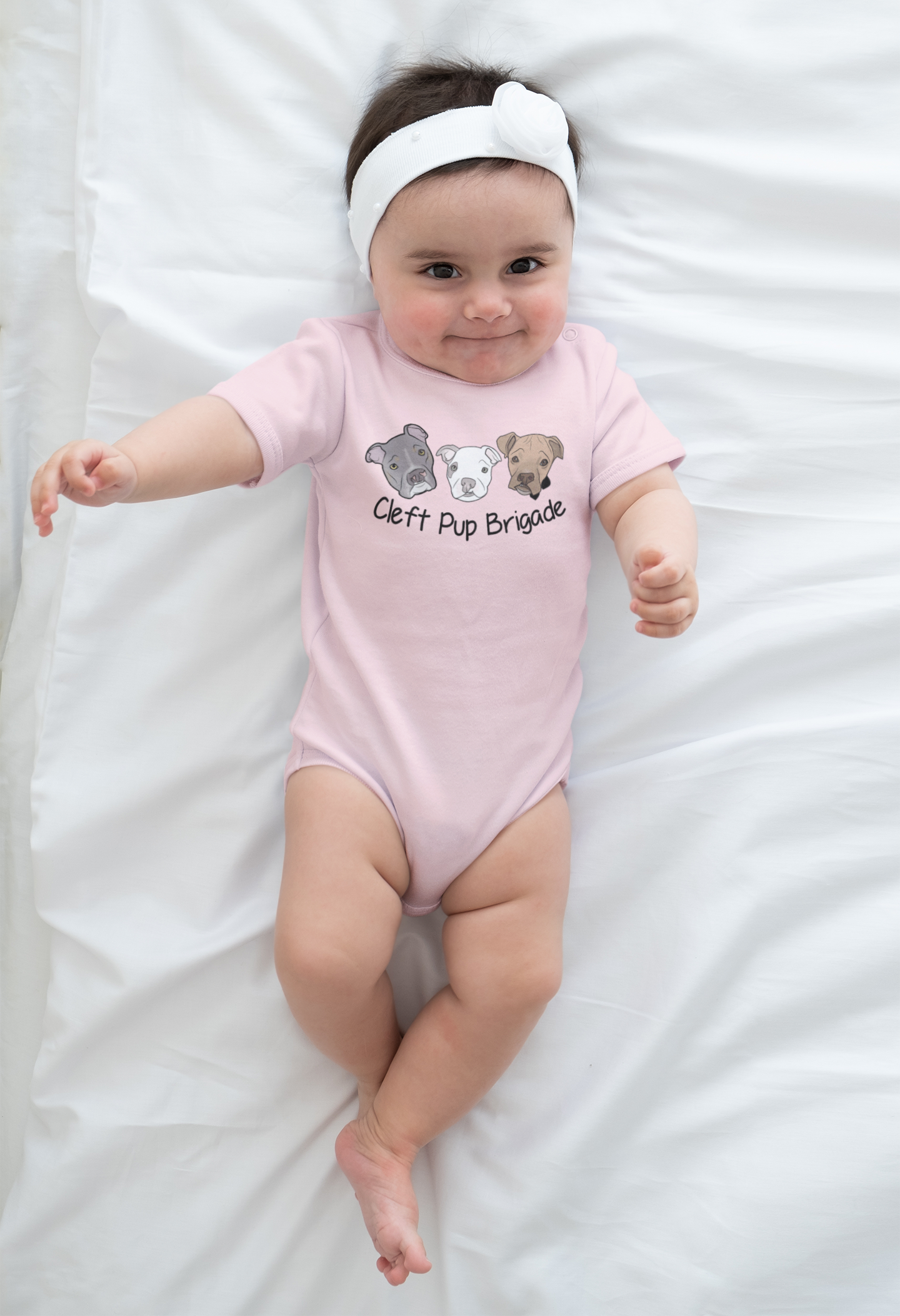 Cleft Pup Brigade Color Logo Onsie