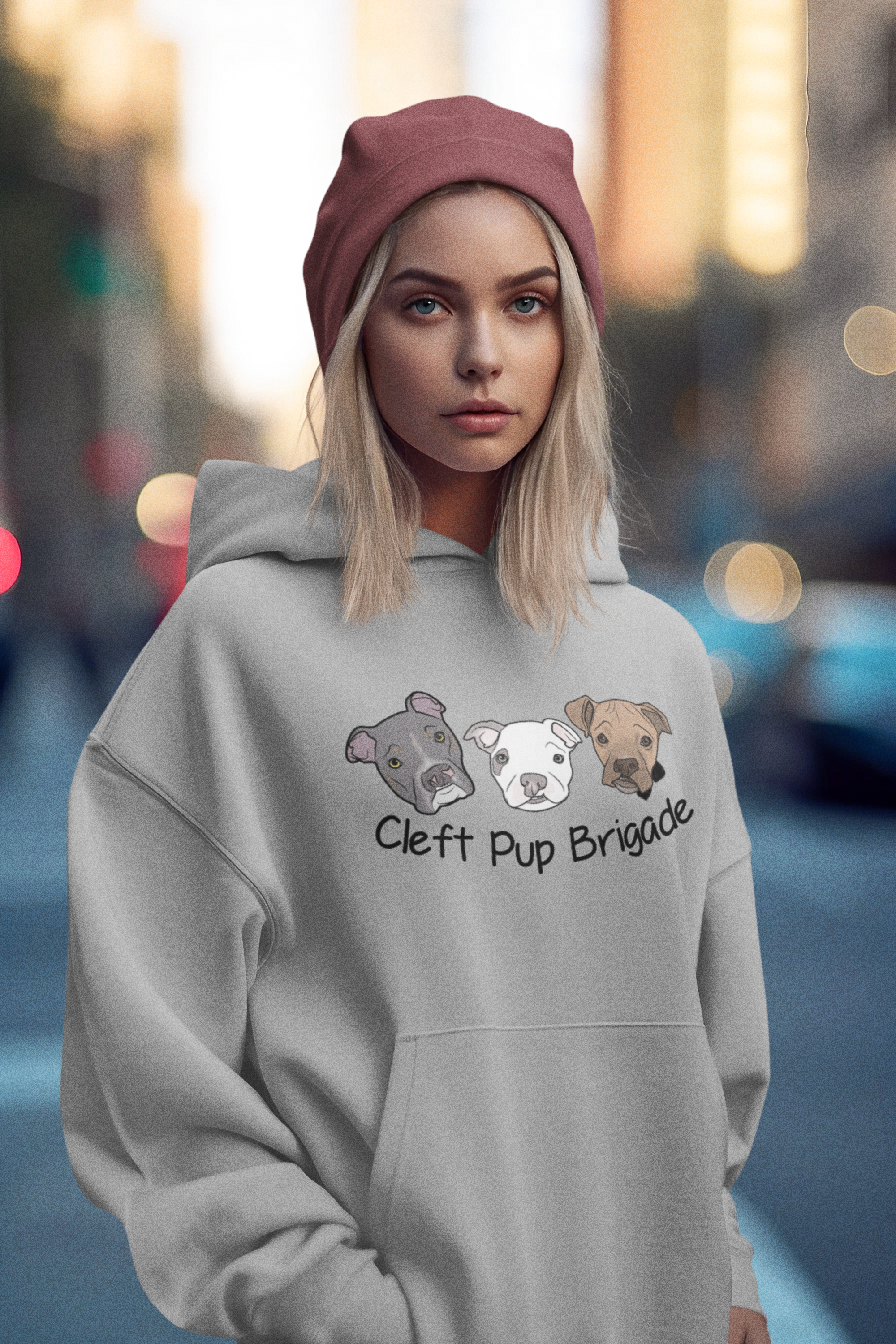 Cleft Pup Brigade Pullover Hoodie (Available in Several colors) - Ruff Life Rescue Wear
