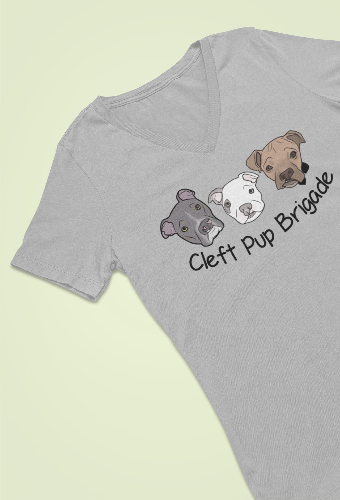 Cleft Pup Brigade V Neck (available in several colors)