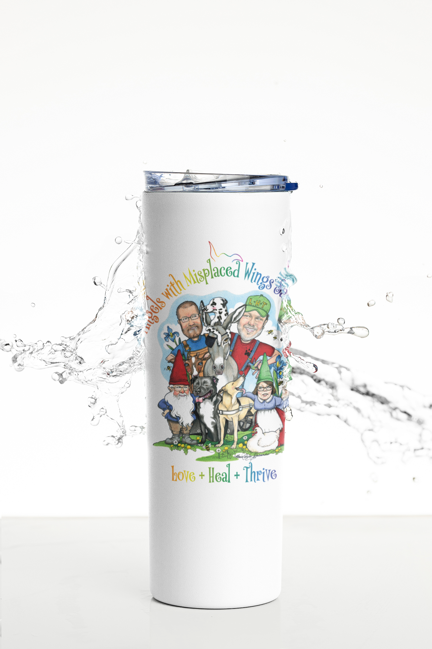 Angels 20 oz Skinny Tumbler and Straw