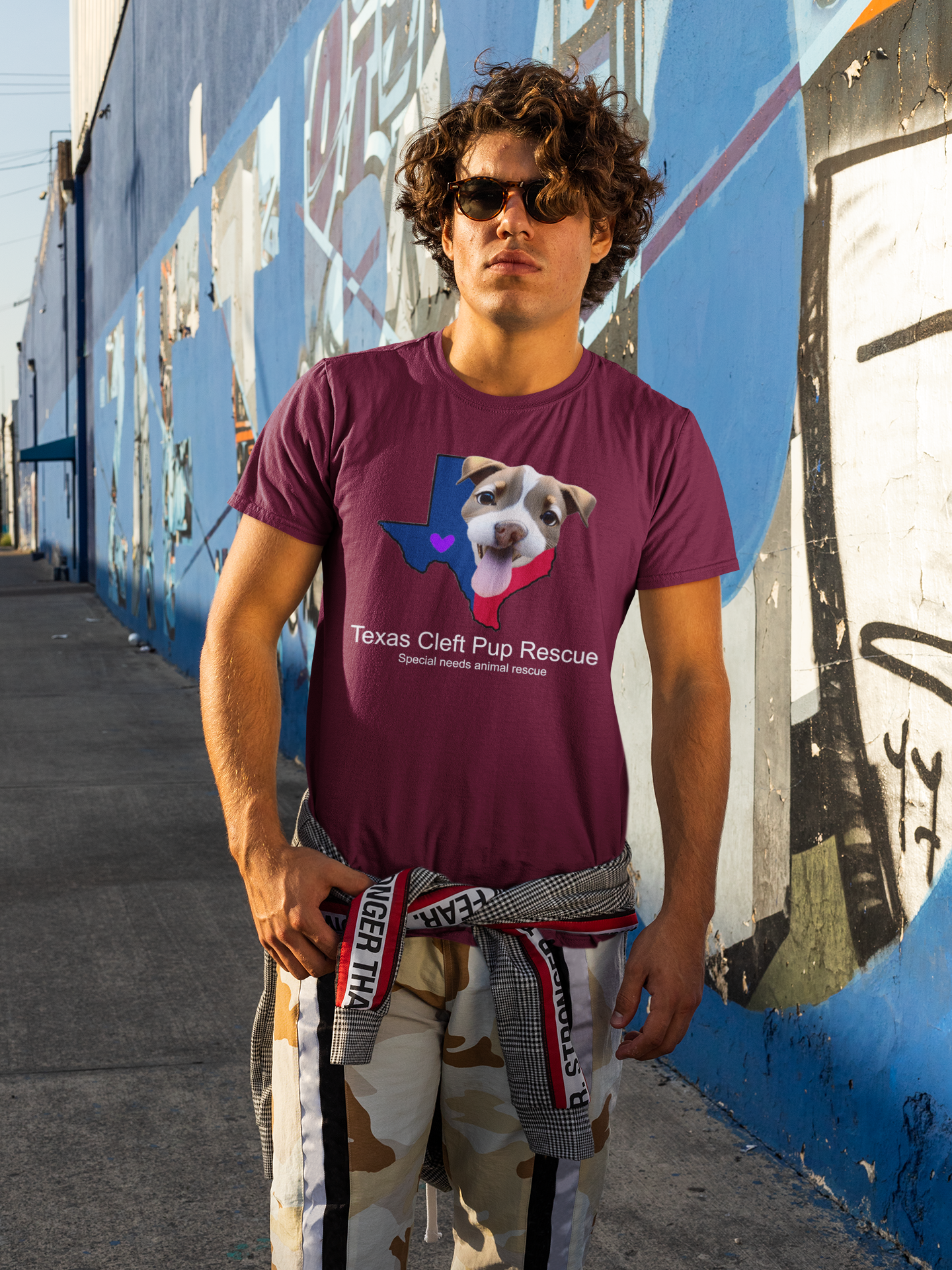 Texas Cleft Pup Unisex Tee (available in several colors)