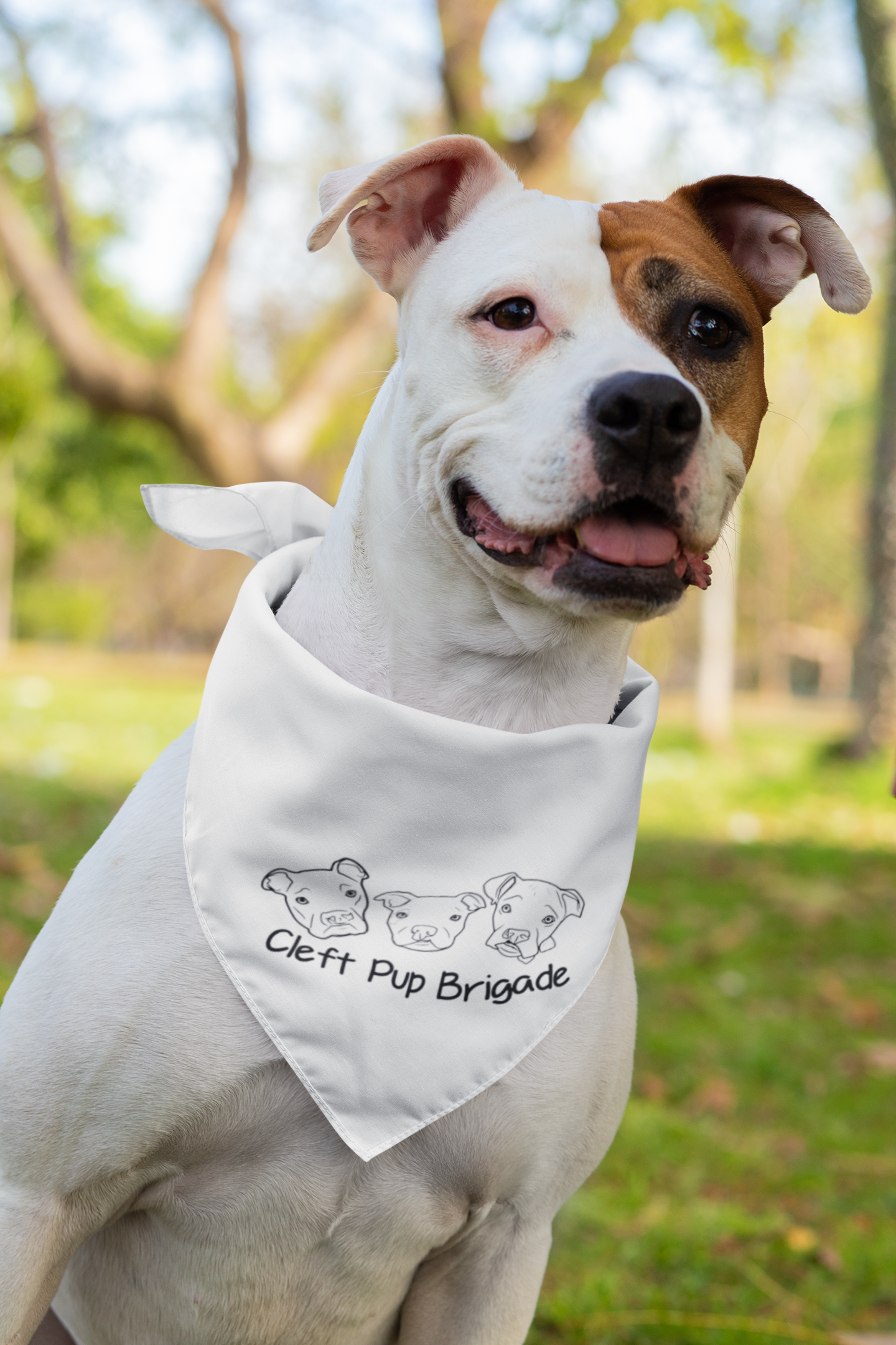Cleft Pup Brigade Doggie Bandana (available in several designs and colors)