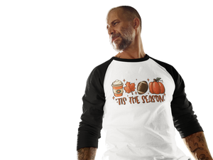 Football Fall and Coffee Raglan Sleeve Baseball Jersey
