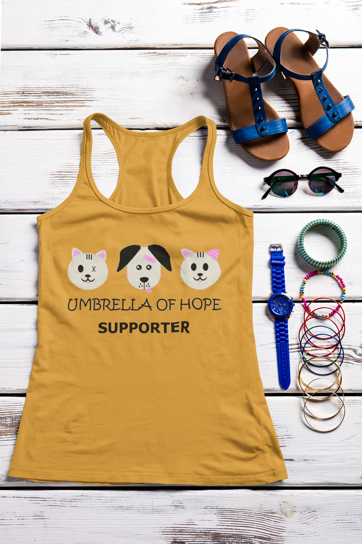 New Umbrella of Hope Racerback Tank - Ruff Life Rescue Wear