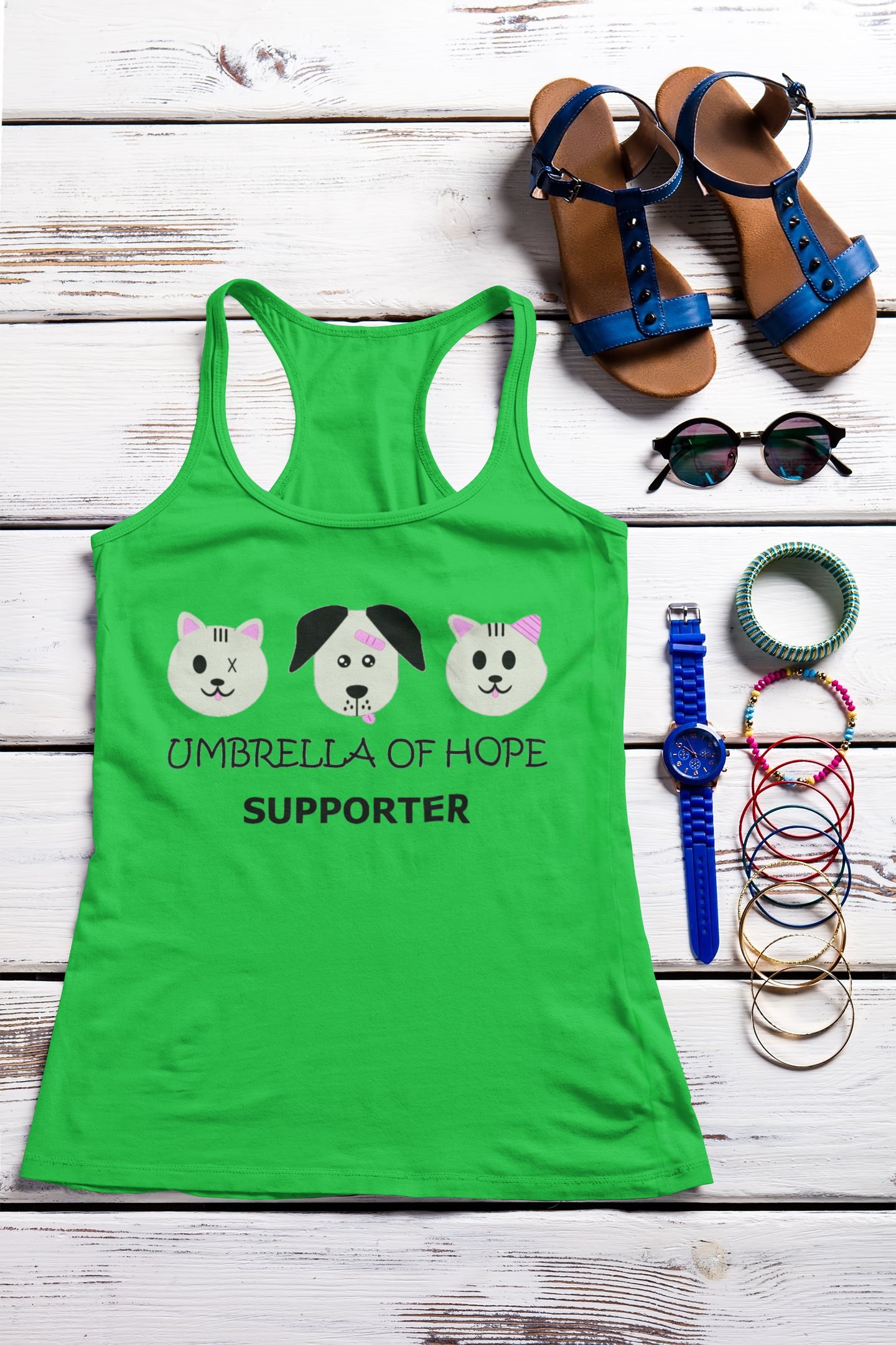 New Umbrella of Hope Racerback Tank - Ruff Life Rescue Wear