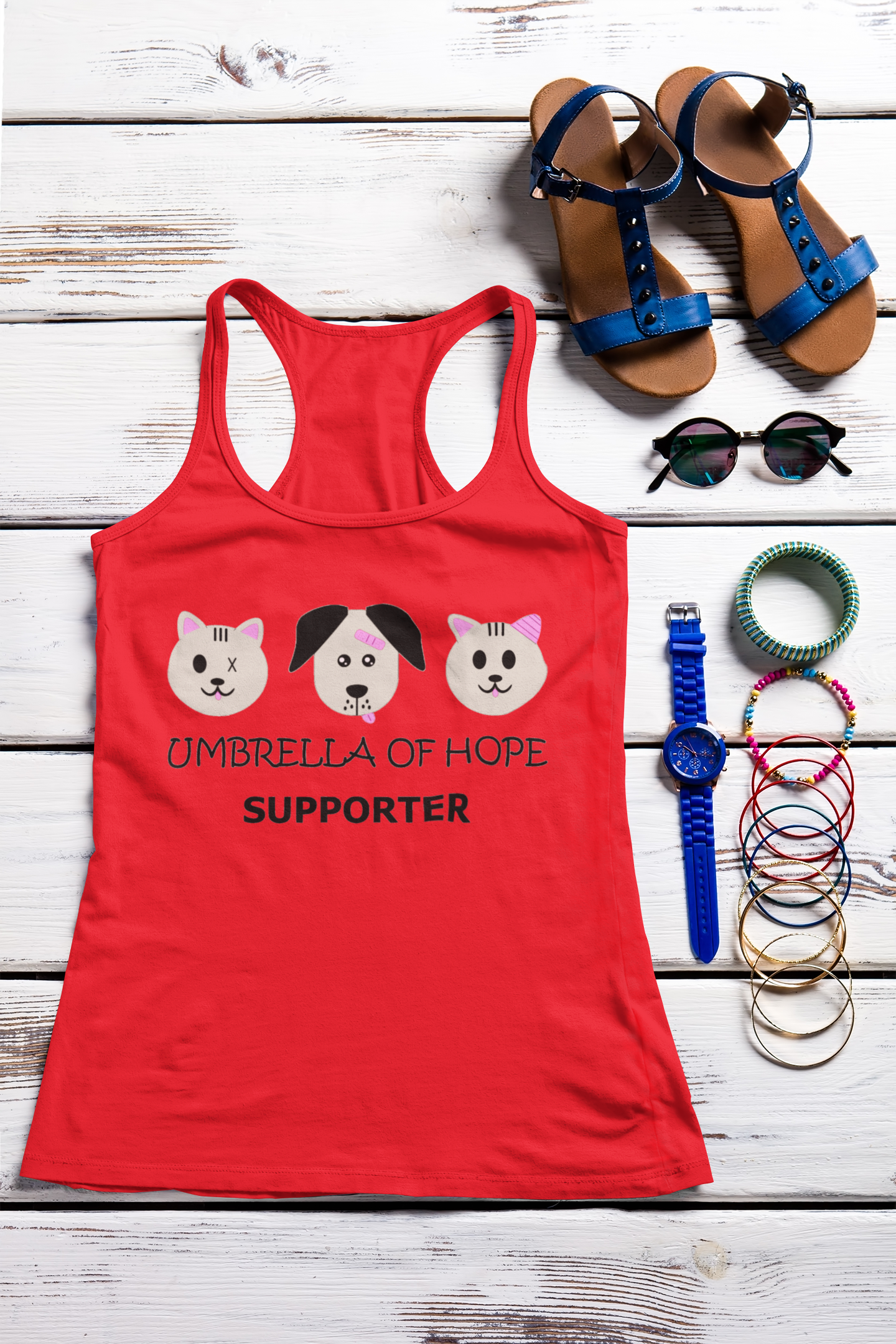 New Umbrella of Hope Racerback Tank - Ruff Life Rescue Wear