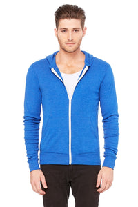 DSC Unisex Triblend Full-Zip Lightweight Hoodie - Ruff Life Rescue Wear