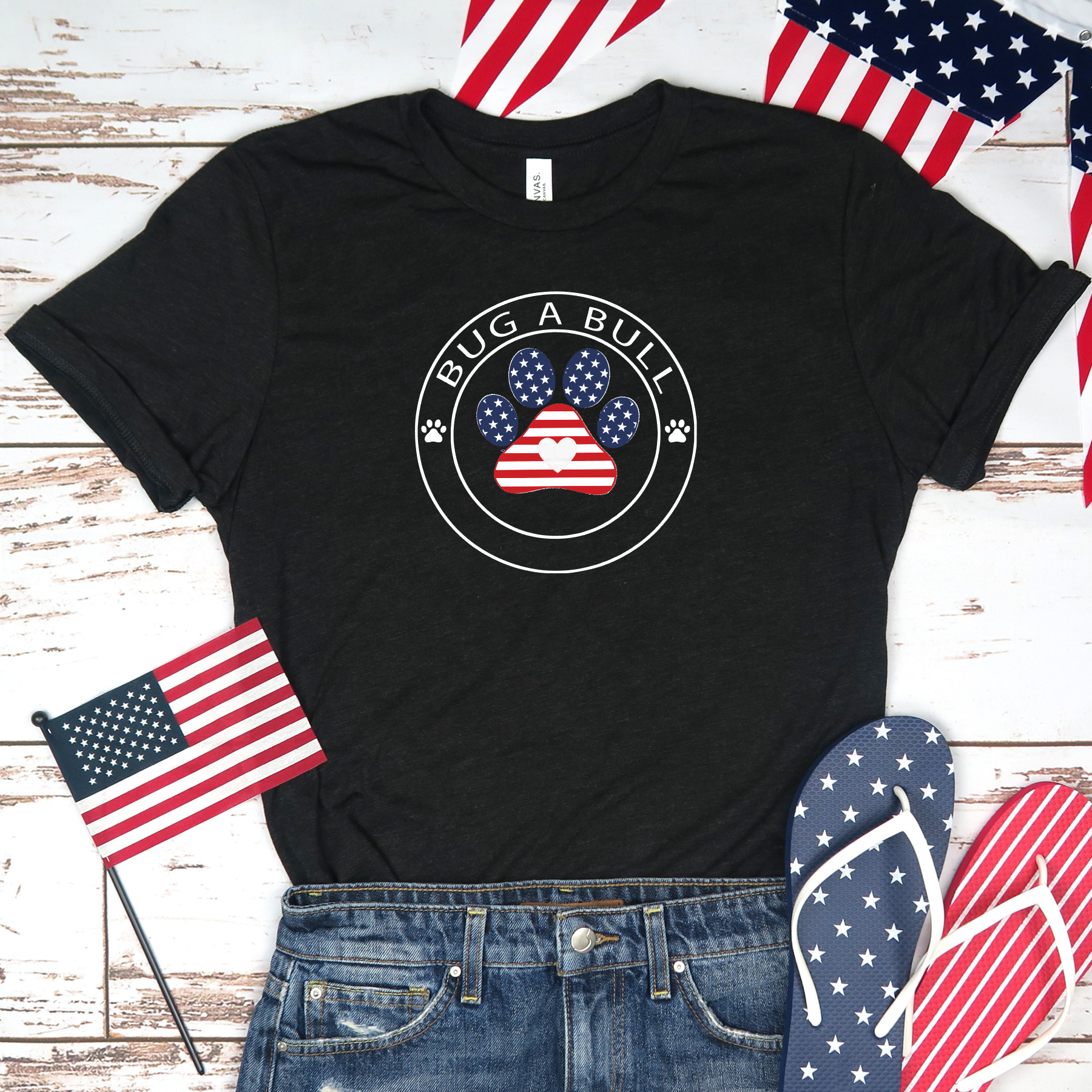 Bug A Bull Patriotic Unisex Tees