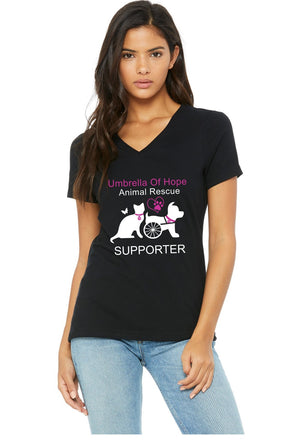 Umbrella of Hope Relaxed Fit V-Neck - Ruff Life Rescue Wear