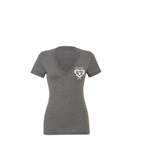 Recycled Pets Women's Tri-Blend Deep V-Neck T-Shirt - Ruff Life Rescue Wear