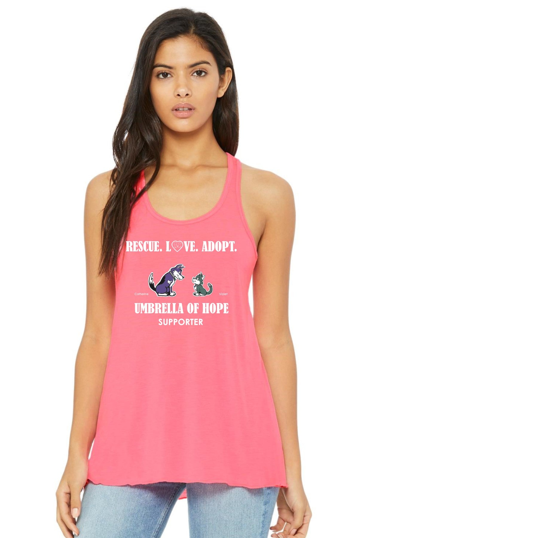 Umbrella of Hope Rescue- Flowy Tank - Ruff Life Rescue Wear