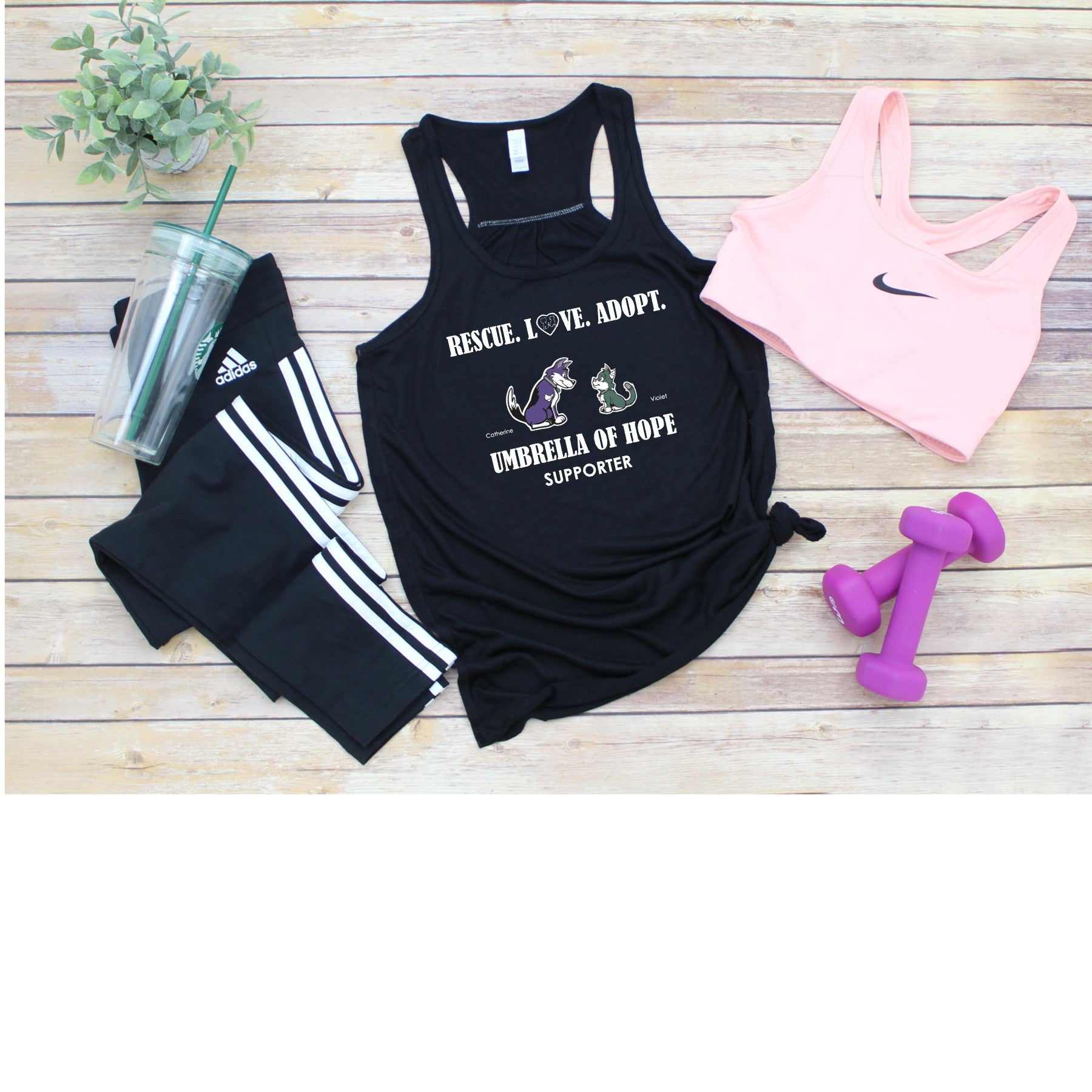 Umbrella of Hope Rescue- Flowy Tank - Ruff Life Rescue Wear