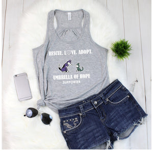 Umbrella of Hope Rescue- Flowy Tank - Ruff Life Rescue Wear