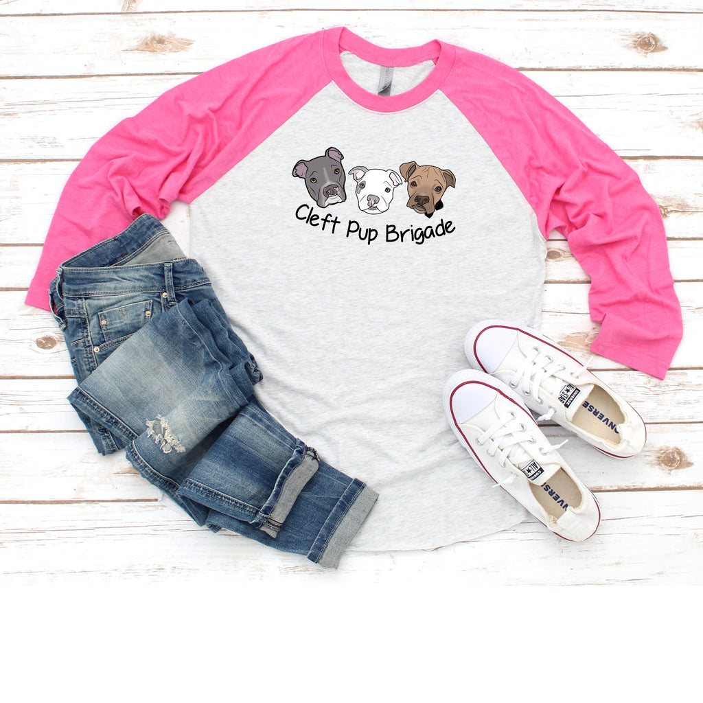 New Cleft Pup Brigade - Raglan Tee - Ruff Life Rescue Wear