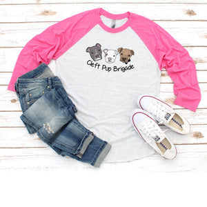 New Cleft Pup Brigade - Raglan Tee - Ruff Life Rescue Wear