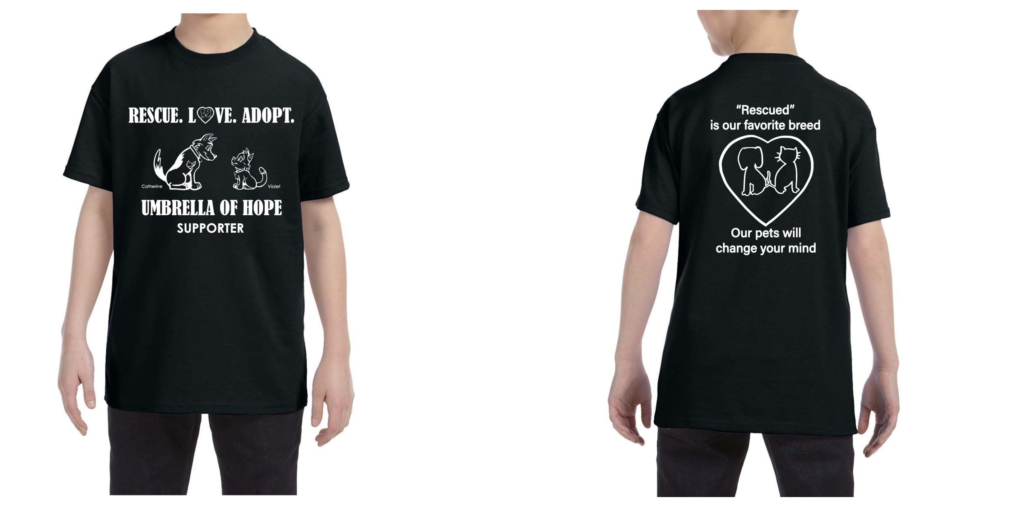 Umbrella of Hope Rescue- Youth Tee - Ruff Life Rescue Wear