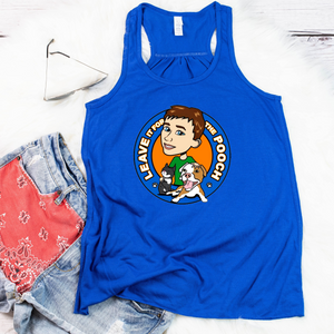 Leave It For The Pooch Flowy Racerback Tank