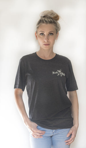 Unisex French Bulldog Tee (Available in Charcoal & White) - Ruff Life Rescue Wear