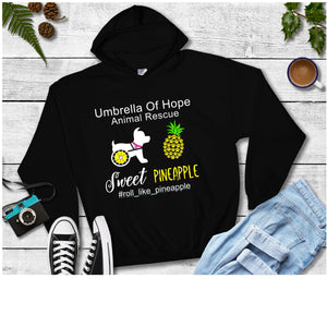 Sweet Pineapple Umbrella of Hope - Unisex Pullover Hoodie - Ruff Life Rescue Wear