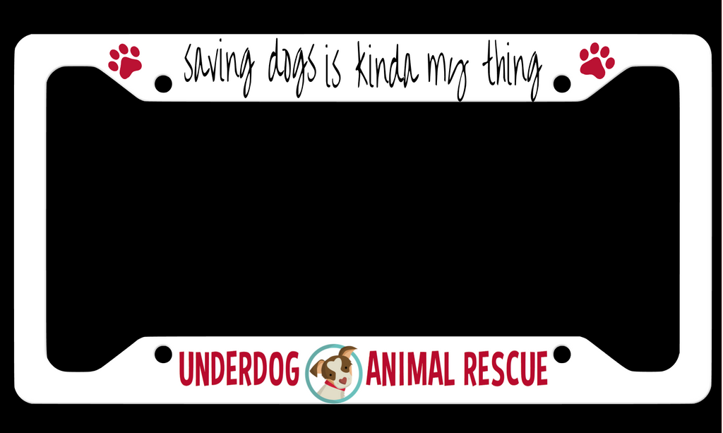 Underdog License Plate Fram