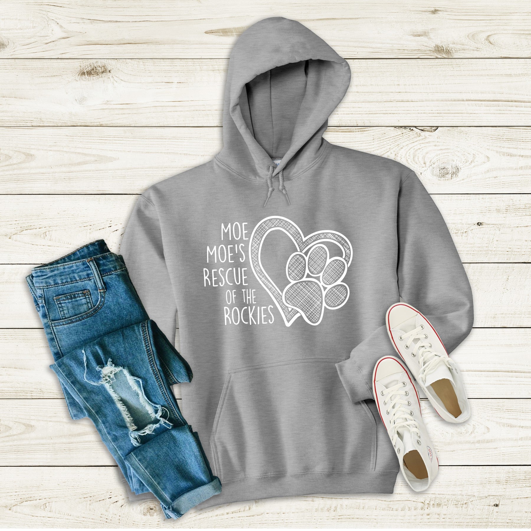 Moe Moe's Unisex Pullover Hoodie - Ruff Life Rescue Wear