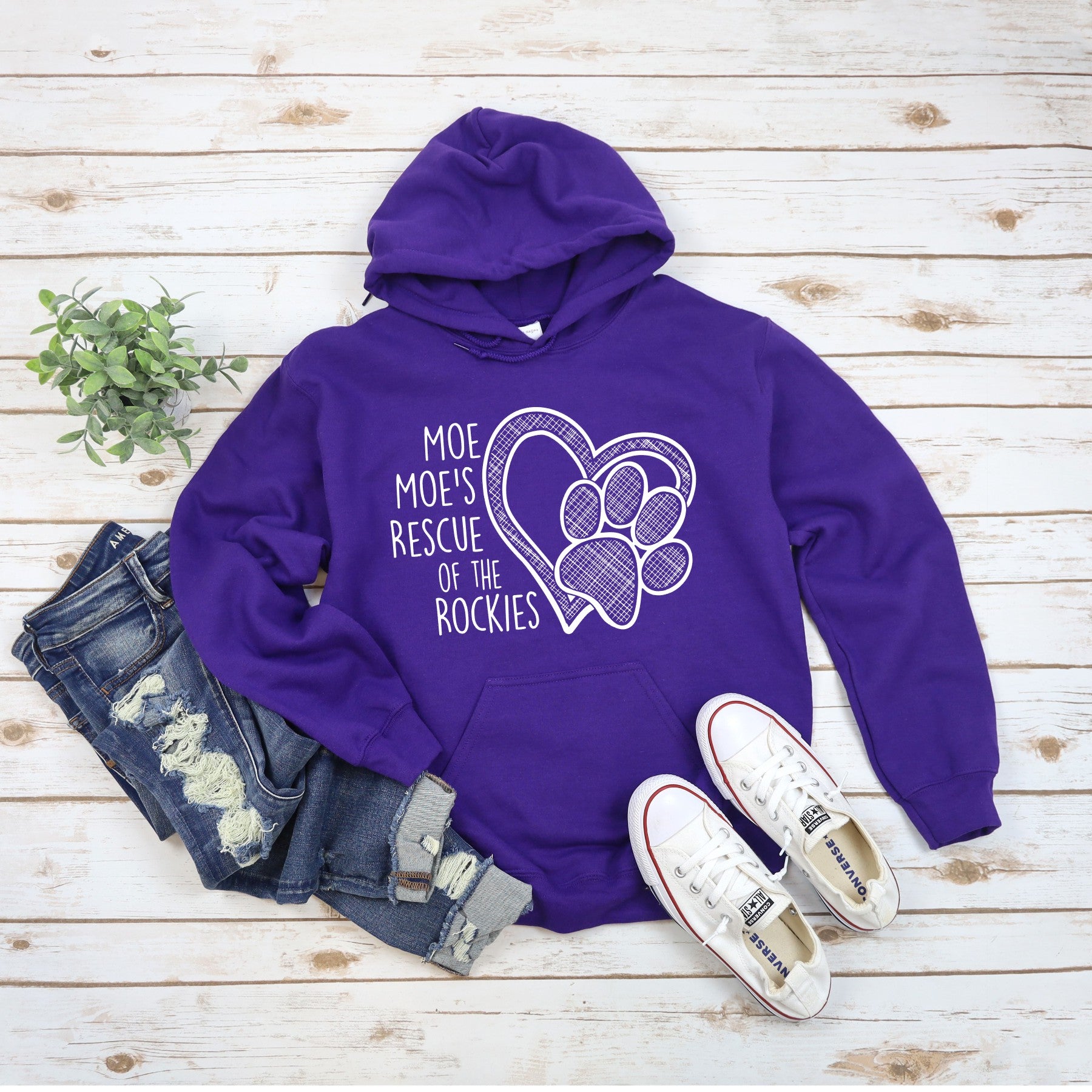 Moe Moe's Unisex Pullover Hoodie - Ruff Life Rescue Wear