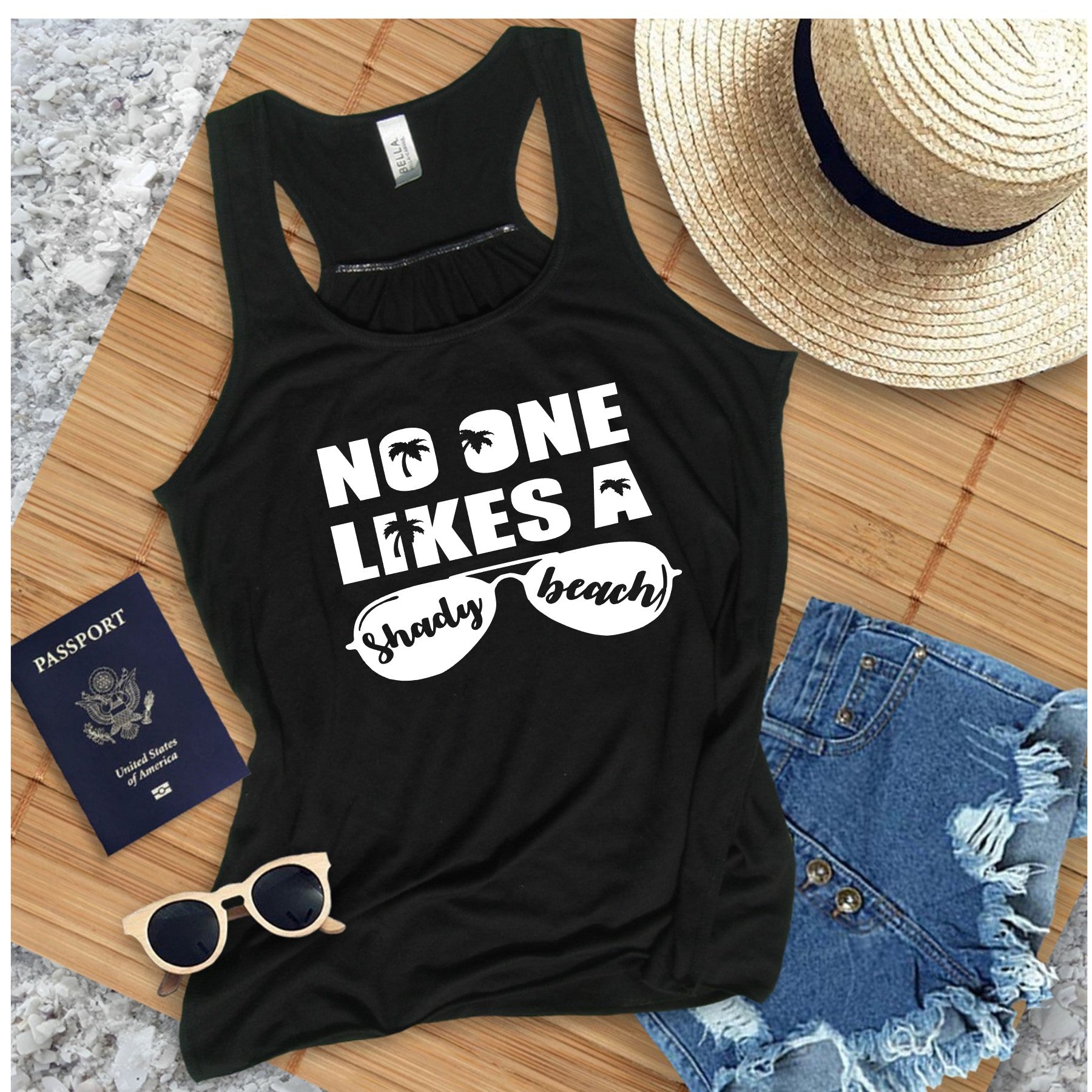 Shady Beach Flowy Racerback Tank - Ruff Life Rescue Wear