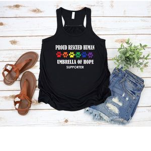 Pride Umbrella of Hope - Flowy Tank - Ruff Life Rescue Wear
