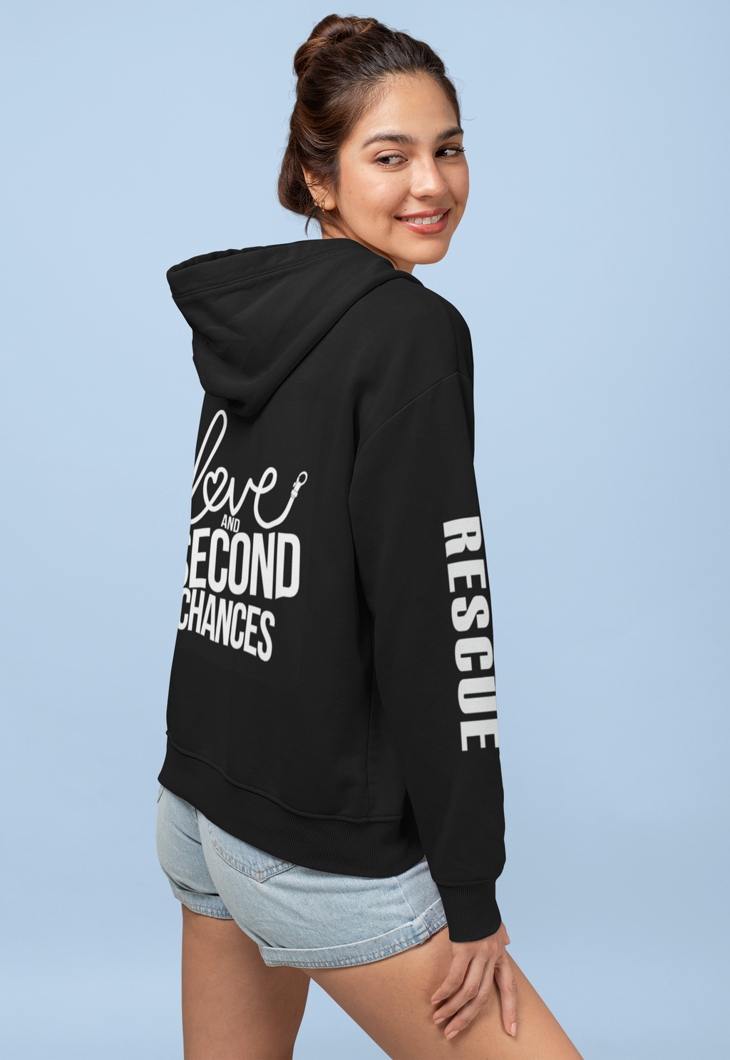 Love & Second Chances New Fleece Zip Up Hoodie - Ruff Life Rescue Wear