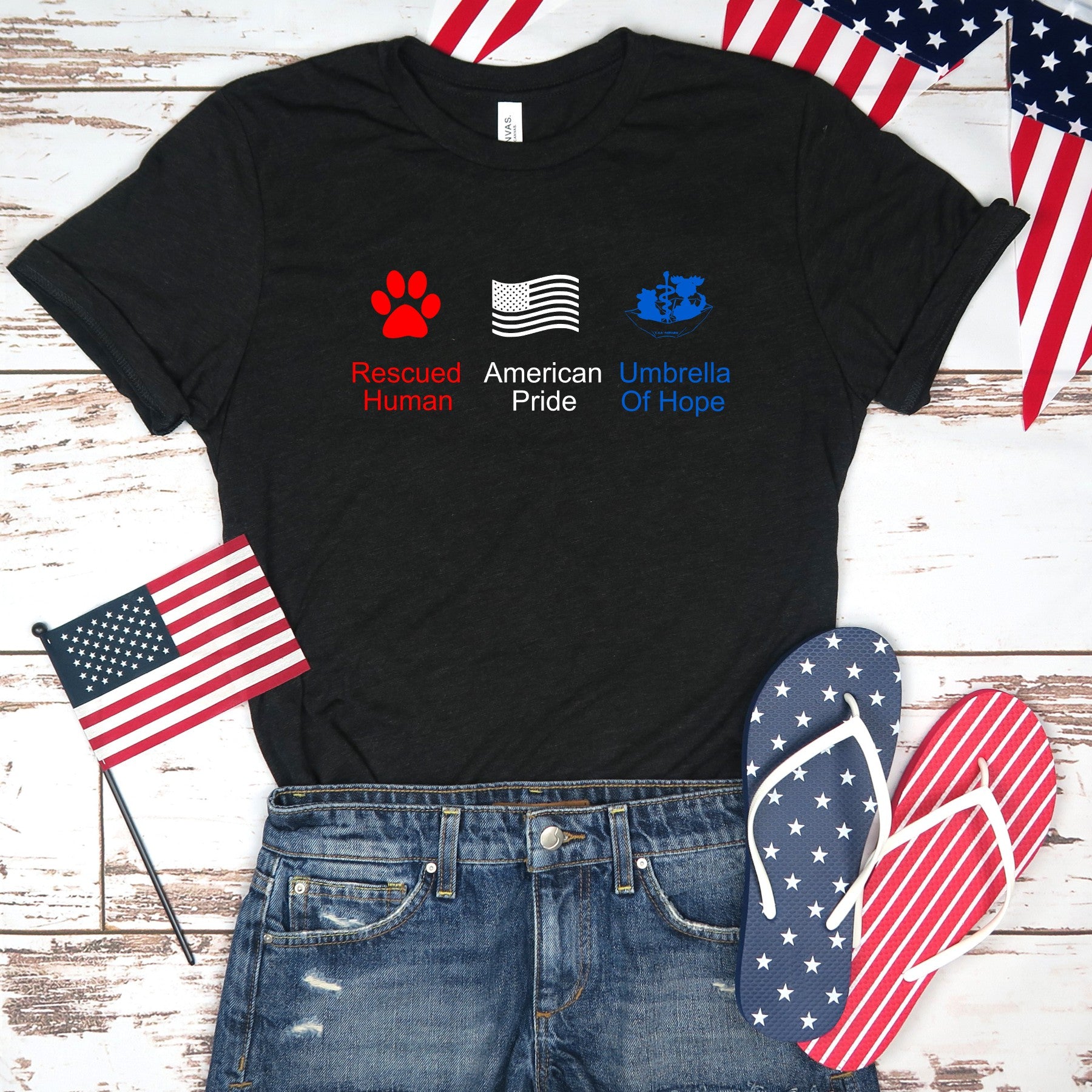 4th of July Umbrella of Hope Unisex - Ruff Life Rescue Wear