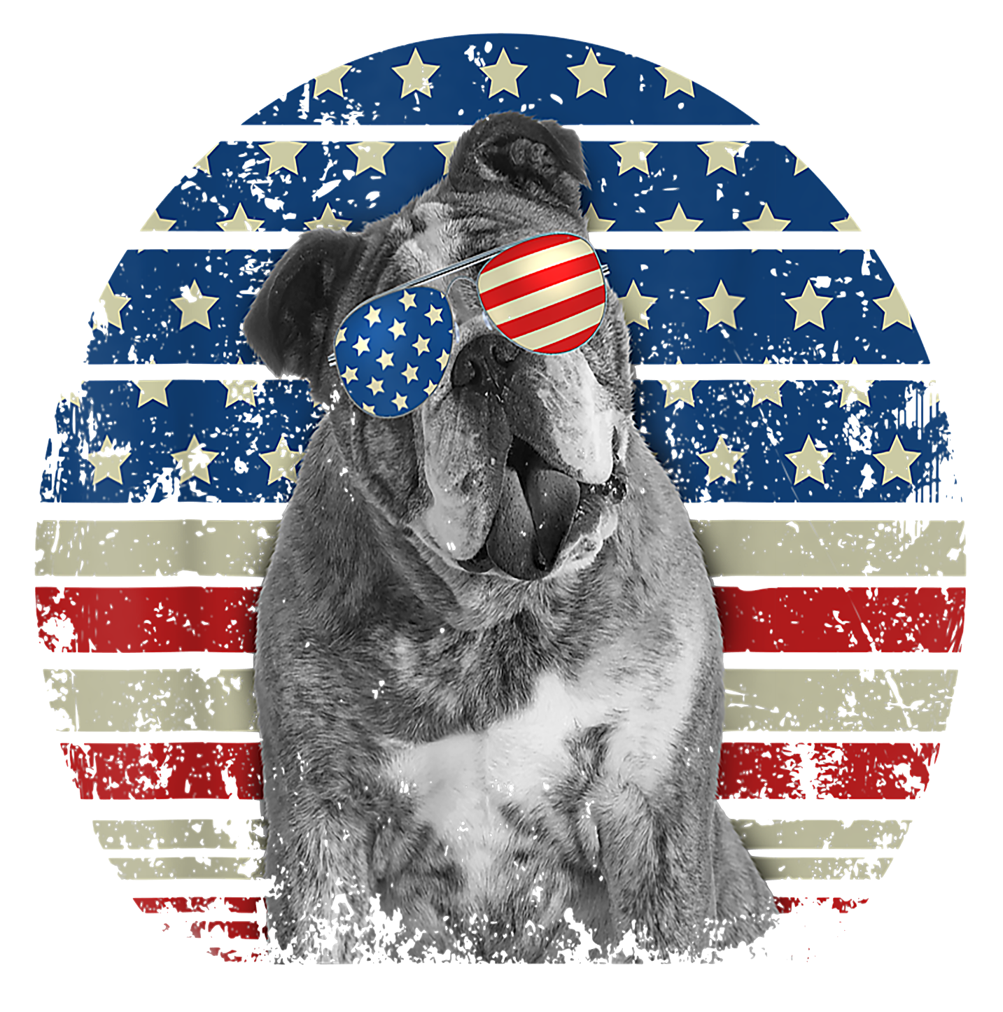Patriotic Bulldog Tank - Ruff Life Rescue Wear