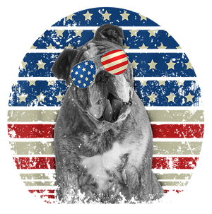 Patriotic Bulldog Tank - Ruff Life Rescue Wear