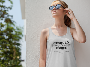 Underdog Rescued Flowy Racerback Tank - Ruff Life Rescue Wear