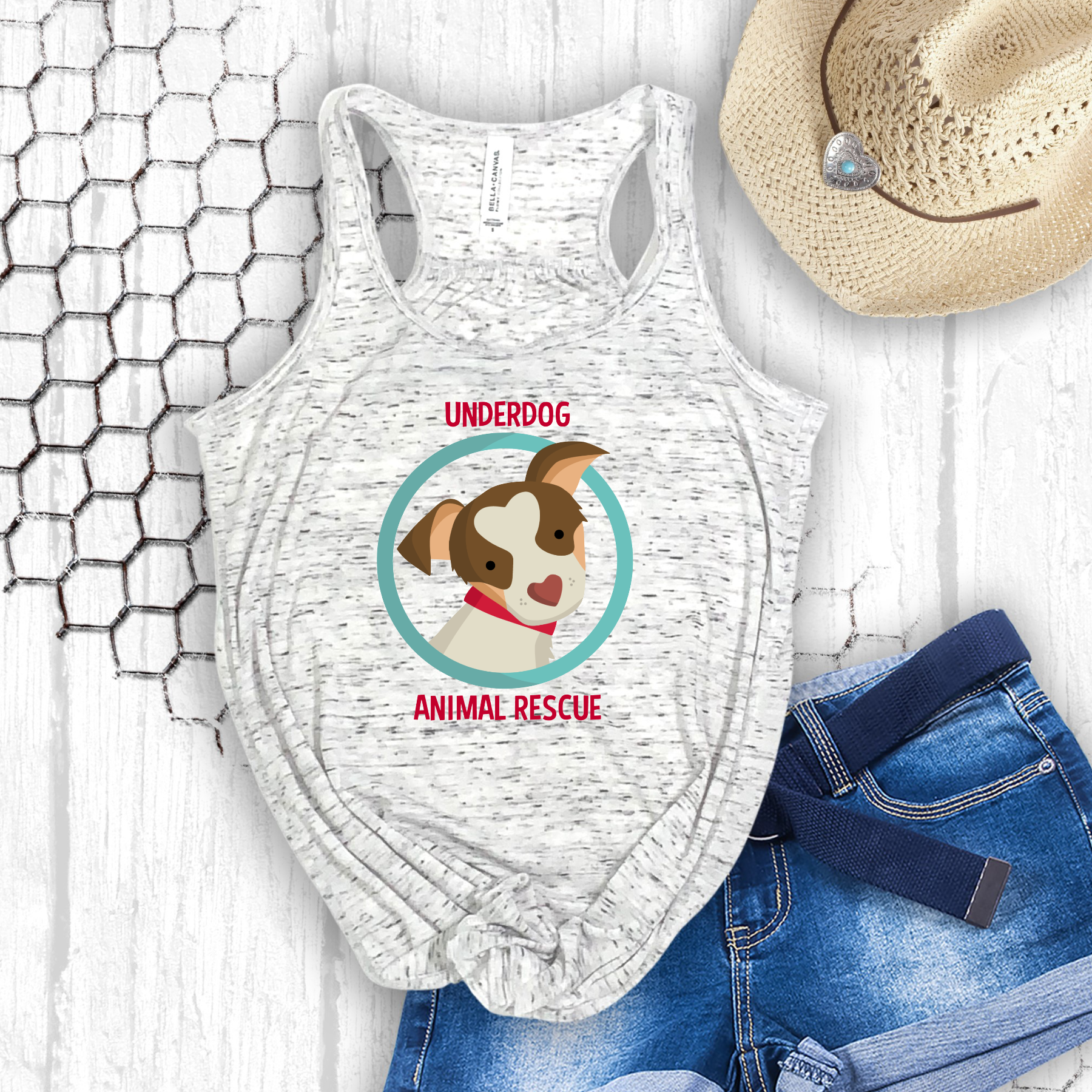 Underdog Flowy Racerback Tank - Ruff Life Rescue Wear