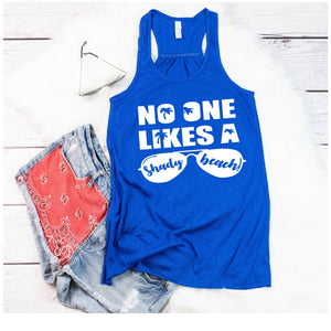 Shady Beach Flowy Racerback Tank - Ruff Life Rescue Wear