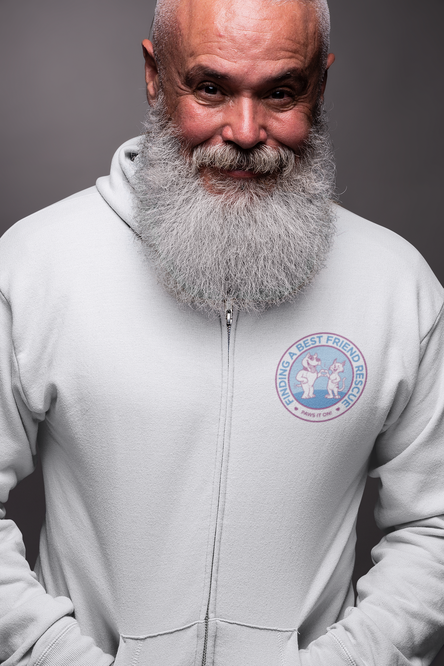Finding A Best Friend Rescue Zip Up Hoodie - Ruff Life Rescue Wear