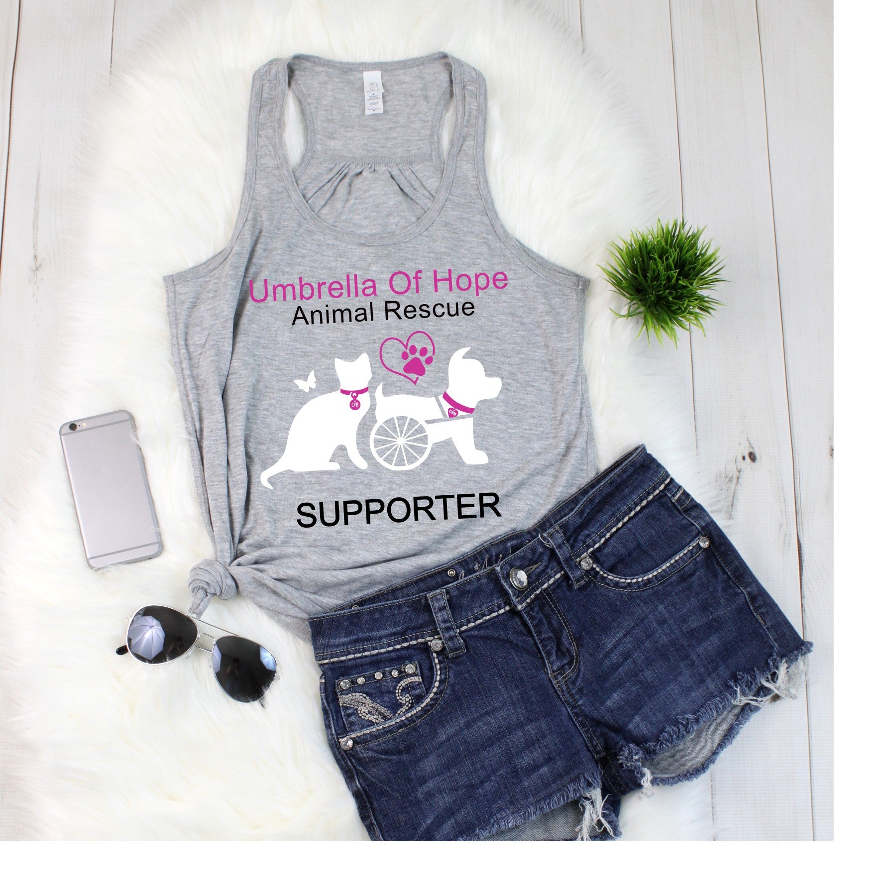 Umbrella of Hope Flowy Tank - Ruff Life Rescue Wear