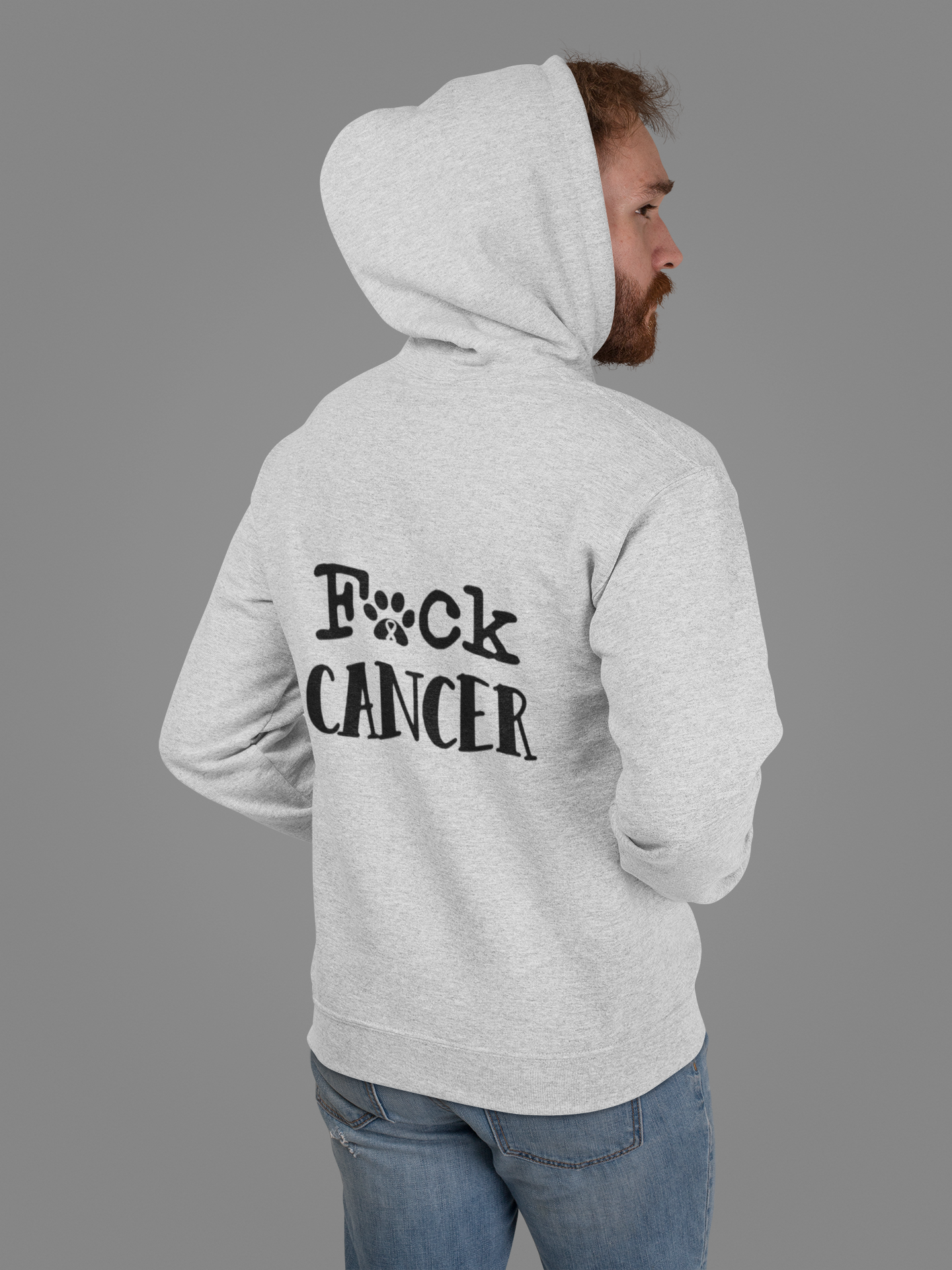 F*ck Cancer Bug a Bull Rescue - Unisex Zipper Hoodie - Ruff Life Rescue Wear